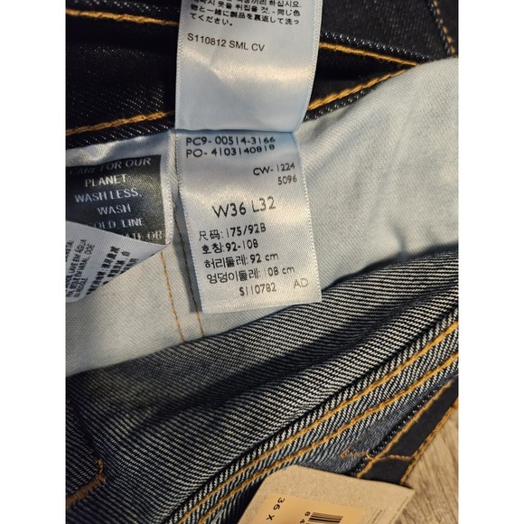 Levi's 514 Straight Fit Jeans Dark Blue Denim Cotton 5-Pocket Men's 36x32 NWT - Picture 9 of 9